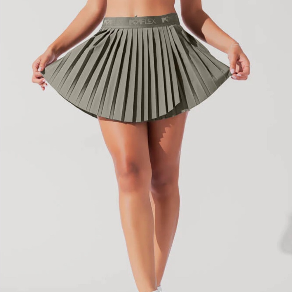 POPFLEX Olive Skater Skirt